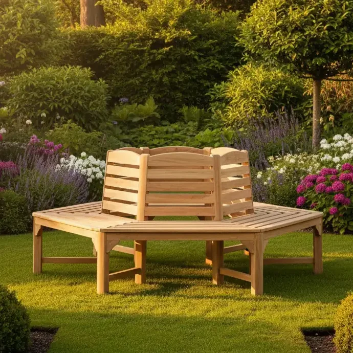 OCTAGONAL TREE BENCH
