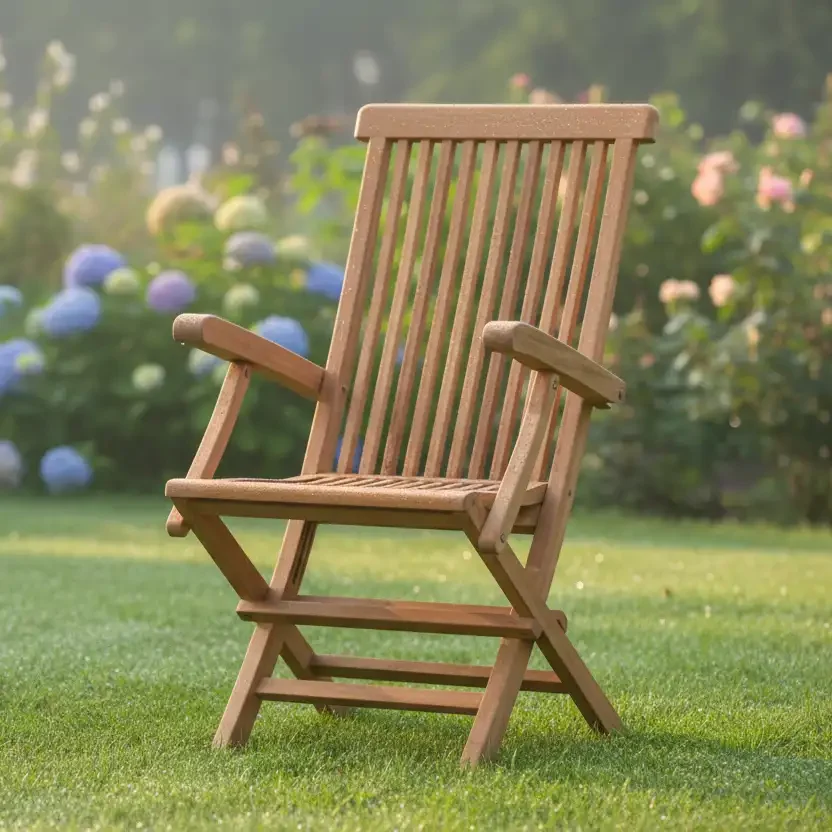 CLASSIC FOLDING ARM CHAIR HIGH BACK