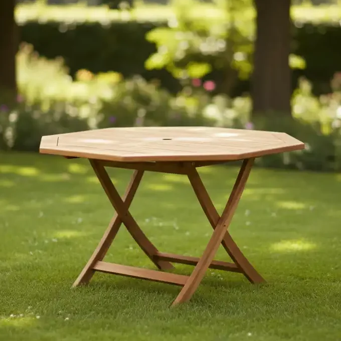 CLASSIC OCTAGONAL FOLDING TABLE 120 CM