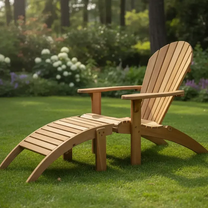 NEW ADIRONDACK CHAIR HIGH WITH FOOTSTOOL