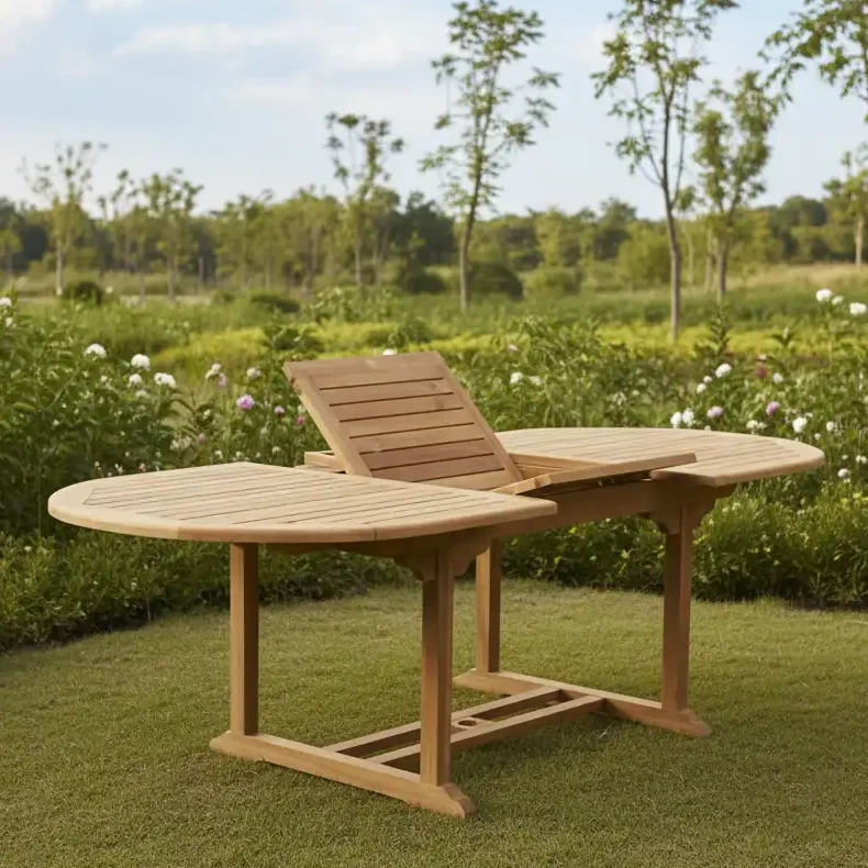 OVAL EXTEND TABLE 100X145-195 CM