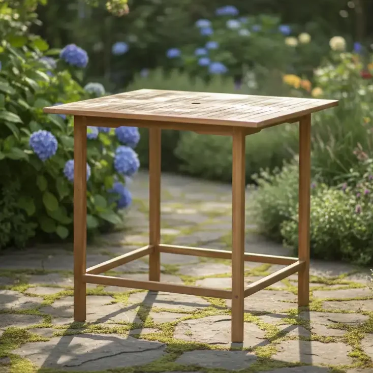 SQUARE BAR TABLE 120X120X110 CM