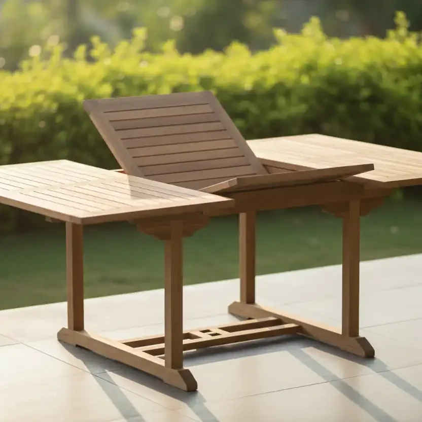 SQUARE EXTEND TABLE 100X100-140 CM