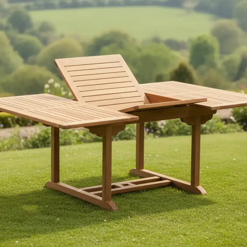 SQUARE EXTEND TABLE 120X120-180 CM