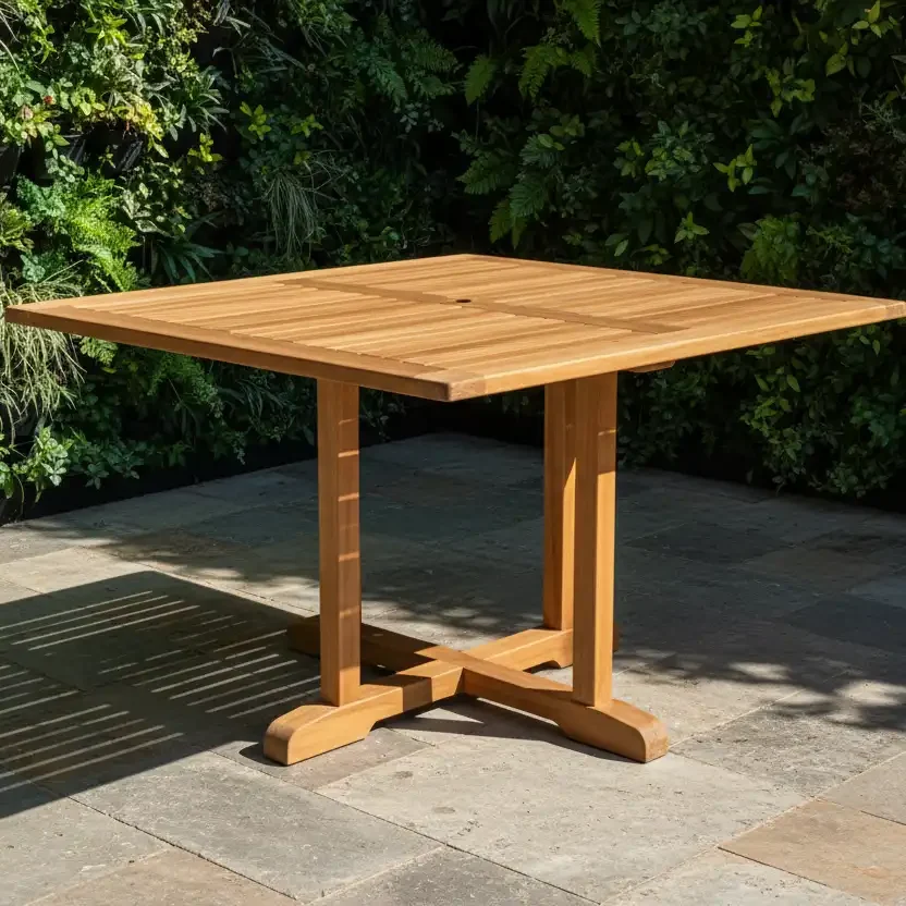 SQUARE FIXED TABLE 100X100X75 CM