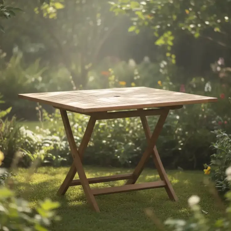 SQUARE FOLDING TABLE 100X100X75 CM